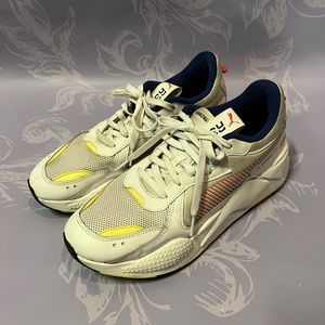 Sz 9.5 PUMA RS-X Running System Support Athletic Shoes ~ White